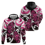 Piwakawaka New Zealand Matariki Hoodie Maori New Year Silver Fern Pink Galaxy