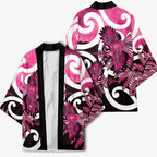 Piwakawaka New Zealand Matariki Kimono Maori New Year Silver Fern Pink Galaxy