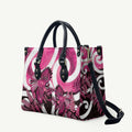 Piwakawaka New Zealand Matariki Leather Bag Maori New Year Silver Fern Pink Galaxy