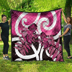 Piwakawaka New Zealand Matariki Quilt Maori New Year Silver Fern Pink Galaxy