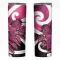 Piwakawaka New Zealand Matariki Skinny Tumbler Maori New Year Silver Fern Pink Galaxy