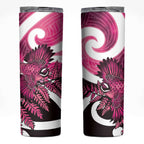 Piwakawaka New Zealand Matariki Skinny Tumbler Maori New Year Silver Fern Pink Galaxy