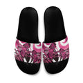 Piwakawaka New Zealand Matariki Slide Sandals Maori New Year Silver Fern Pink Galaxy