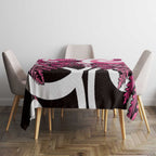 Piwakawaka New Zealand Matariki Tablecloth Maori New Year Silver Fern Pink Galaxy