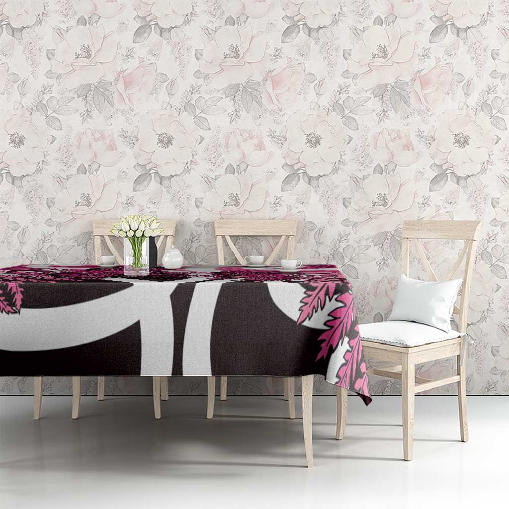 Piwakawaka New Zealand Matariki Tablecloth Maori New Year Silver Fern Pink Galaxy
