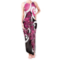 Piwakawaka New Zealand Matariki Tank Maxi Dress Maori New Year Silver Fern Pink Galaxy