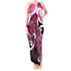 Piwakawaka New Zealand Matariki Tank Maxi Dress Maori New Year Silver Fern Pink Galaxy