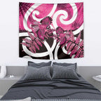 Piwakawaka New Zealand Matariki Tapestry Maori New Year Silver Fern Pink Galaxy