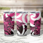 Piwakawaka New Zealand Matariki Tumbler Cup Maori New Year Silver Fern Pink Galaxy