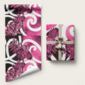 Piwakawaka New Zealand Matariki Wrapping Paper Maori New Year Silver Fern Pink Galaxy
