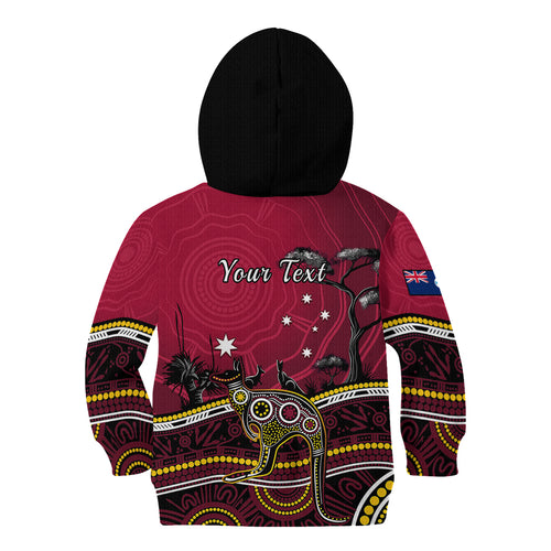 personalised-june-6-queensland-day-kid-hoodie-australian-aboriginal-art