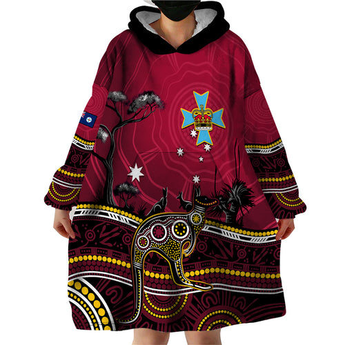 personalised-june-6-queensland-day-wearable-blanket-hoodie-australian-aboriginal-art