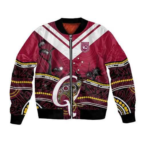 personalised-qld-maroons-rugby-bomber-jacket-go-queensland-kangaroo-indigenous