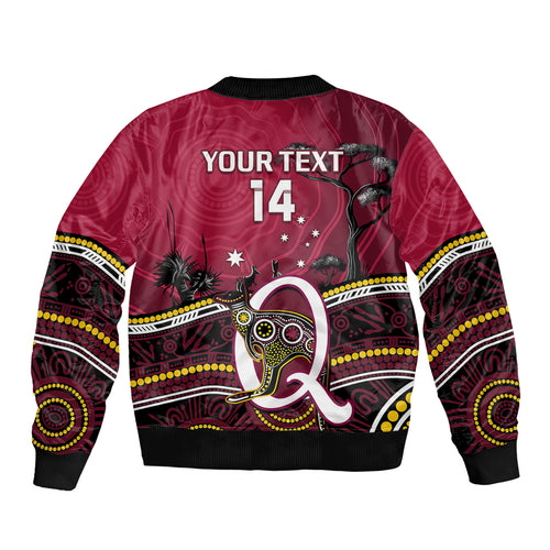 personalised-qld-maroons-rugby-sleeve-zip-bomber-jacket-go-queensland-kangaroo-indigenous