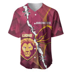 Personalised Lions Football And Broncos Rugby Baseball Jersey Sporty Version