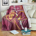 Personalised Lions Football And Broncos Rugby Blanket Sporty Version