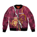 Personalised Lions Football And Broncos Rugby Bomber Jacket Sporty Version