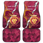 Personalised Lions Football And Broncos Rugby Car Mats Sporty Version