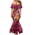 Personalised Lions Football And Broncos Rugby Family Matching Mermaid Dress and Hawaiian Shirt Sporty Version