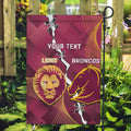 Personalised Lions Football And Broncos Rugby Garden Flag Sporty Version