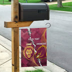 Personalised Lions Football And Broncos Rugby Garden Flag Sporty Version