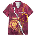 Personalised Lions Football And Broncos Rugby Hawaiian Shirt Sporty Version