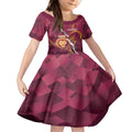 Personalised Lions Football And Broncos Rugby Kid Short Sleeve Dress Sporty Version
