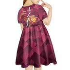 Personalised Lions Football And Broncos Rugby Kid Short Sleeve Dress Sporty Version