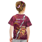 Personalised Lions Football And Broncos Rugby Kid T Shirt Sporty Version