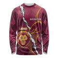 Personalised Lions Football And Broncos Rugby Long Sleeve Shirt Sporty Version