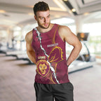 Personalised Lions Football And Broncos Rugby Men Tank Top Sporty Version