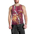 Personalised Lions Football And Broncos Rugby Men Tank Top Sporty Version