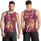 Personalised Lions Football And Broncos Rugby Men Tank Top Sporty Version