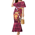 Personalised Lions Football And Broncos Rugby Mermaid Dress Sporty Version