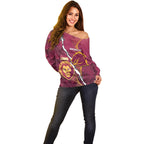 Personalised Lions Football And Broncos Rugby Off Shoulder Sweater Sporty Version