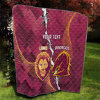 Personalised Lions Football And Broncos Rugby Quilt Sporty Version
