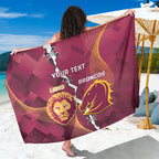 Personalised Lions Football And Broncos Rugby Sarong Sporty Version