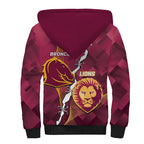 Personalised Lions Football And Broncos Rugby Sherpa Hoodie Sporty Version