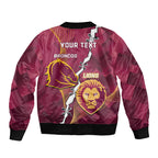 Personalised Lions Football And Broncos Rugby Sleeve Zip Bomber Jacket Sporty Version