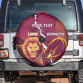 Personalised Lions Football And Broncos Rugby Spare Tire Cover Sporty Version