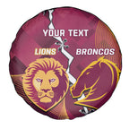 Personalised Lions Football And Broncos Rugby Spare Tire Cover Sporty Version