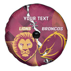 Personalised Lions Football And Broncos Rugby Spare Tire Cover Sporty Version