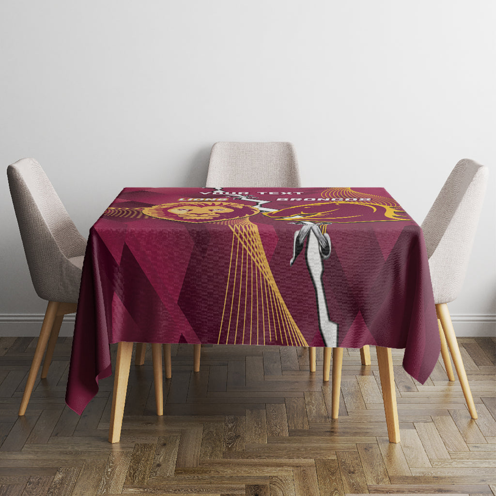 Personalised Lions Football And Broncos Rugby Tablecloth Sporty Version