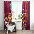 Personalised Lions Football And Broncos Rugby Window Curtain Sporty Version