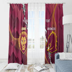 Personalised Lions Football And Broncos Rugby Window Curtain Sporty Version