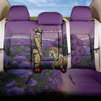 Australia Dog Heroes ANZAC Back Car Seat Cover Remembering All Animals In War Purple Poppies
