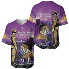 Australia Dog Heroes ANZAC Baseball Jersey Remembering All Animals In War Purple Poppies