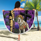 Australia Dog Heroes ANZAC Beach Blanket Remembering All Animals In War Purple Poppies