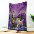 Australia Dog Heroes ANZAC Blanket Remembering All Animals In War Purple Poppies