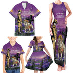 Australia Dog Heroes ANZAC Family Matching Tank Maxi Dress and Hawaiian Shirt Remembering All Animals In War Purple Poppies